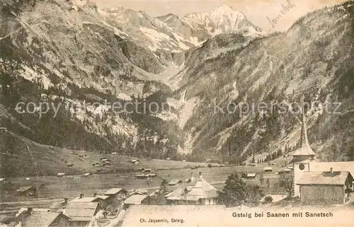 AK / Ansichtskarte Gsteig_BE bei Saanen mit Sanetsch 