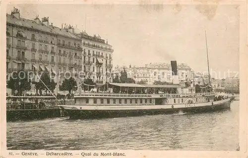 AK / Ansichtskarte Geneve_GE Debarcadere Geneve_GE