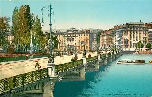 AK / Ansichtskarte Geneve_GE Le Pont du Mont Blanc Geneve_GE