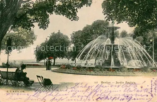 AK / Ansichtskarte Geneve_GE Jardin Anglais Geneve_GE