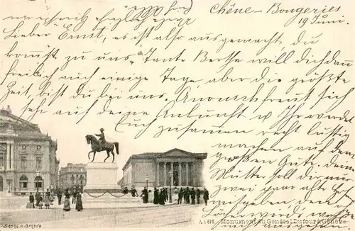 AK / Ansichtskarte Geneve_GE Monument du General Dufour  Geneve_GE