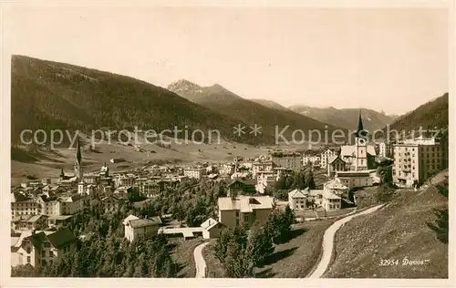 AK / Ansichtskarte Davos_Dorf_GR Teilansicht Davos_Dorf_GR