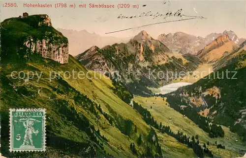 AK / Ansichtskarte Hohenkasten_Hoher_Kasten_1799m_IR Panorama m. Saembtisee 