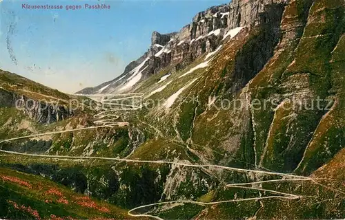 AK / Ansichtskarte Klausenstrasse Klausenstrasse gegen Passhoehe Klausenstrasse