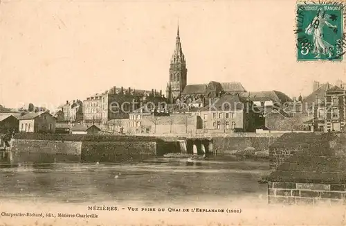 AK / Ansichtskarte Mezieres_08 Charleville Vue prise du Quai de l Esplanade 