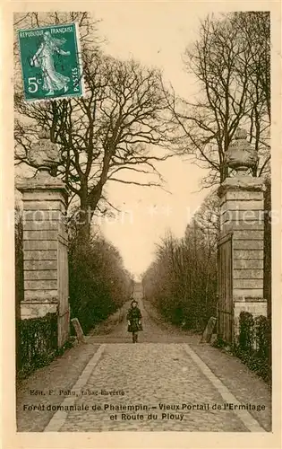 AK / Ansichtskarte Douai_59 Foret domaniale de Phalempin Vieux Portail de l Ermitage et Route du Plouy 