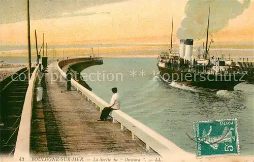 AK / Ansichtskarte Boulogne_62 sur Mer La Sortie du Onward 