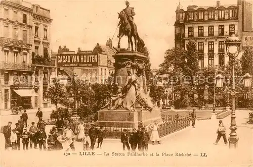 AK / Ansichtskarte Lille_59 La Statue Faidherbe et la Place Richebe 