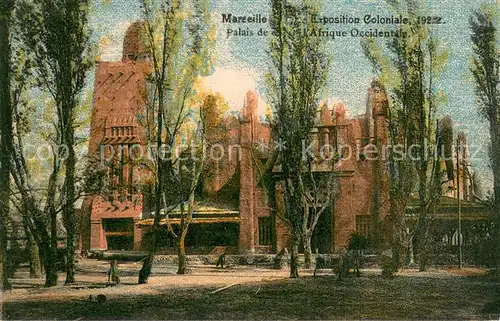 AK / Ansichtskarte Exposition_Coloniale_Marseille_1922  Palais de Afrique Occidental Exposition_Coloniale