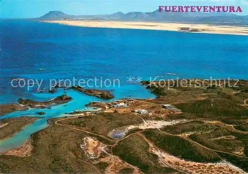 AK / Ansichtskarte Fuerteventura Isla de Lobos y al fondo Isla de Fuerteventura vista aerea 