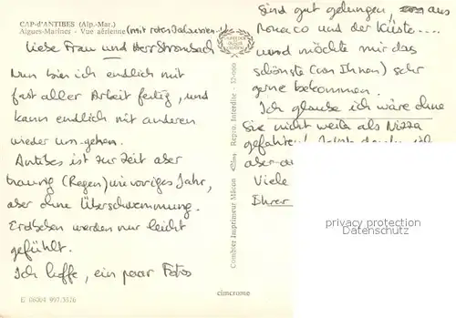 AK / Ansichtskarte Cap_d_Antibes Aigues Marines vue aerienne Cap_d_Antibes