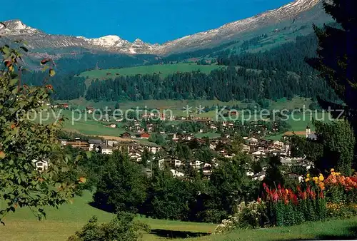 AK / Ansichtskarte Flims_Dorf Panorama Blick gegen Foppa Piz Grisch und Tschingelhoerner Alpen Flims_Dorf