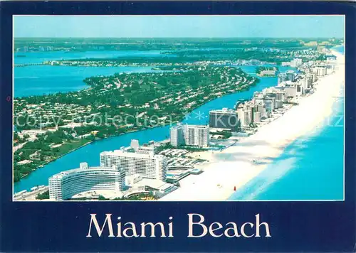 AK / Ansichtskarte Miami_Beach Hotels along the beach aerial view 