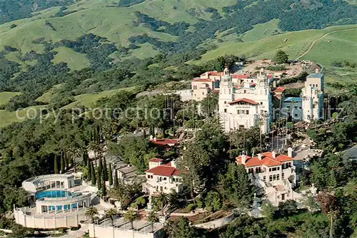 AK / Ansichtskarte San_Simeon_California Aerial view of Hearst San Simeon State Historical Monument 