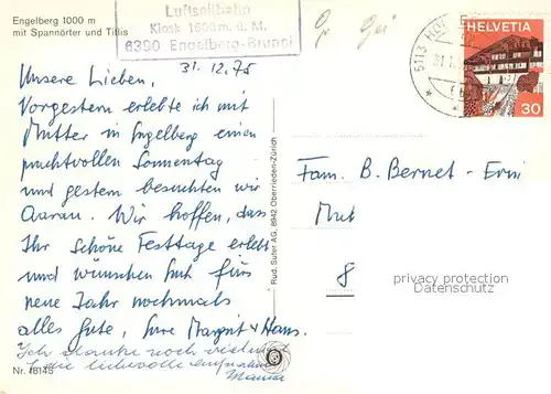 AK / Ansichtskarte Engelberg__OW Winterpanorama mit Spannoerter und Titlis Alpen 