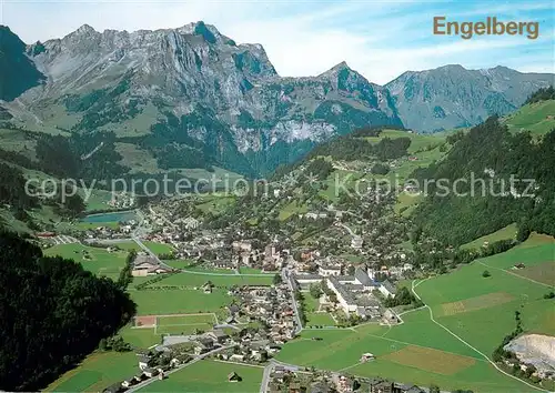 AK / Ansichtskarte Engelberg__OW Gesamtansicht Blick gegen Juchlipass Alpenpanorama 