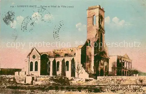 AK / Ansichtskarte Longwy_Lothringen Eglise et Hotel de Ville Longwy Lothringen