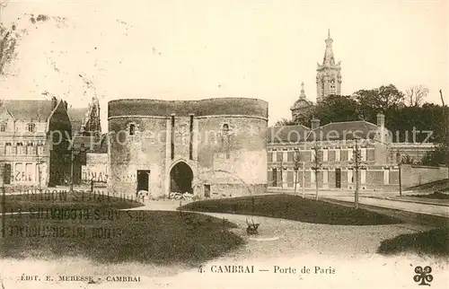 AK / Ansichtskarte Cambrai_59 Porte de Paris 