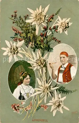 AK / Ansichtskarte Appenzell_IR Frau und Mann aus Appenzell Appenzell IR