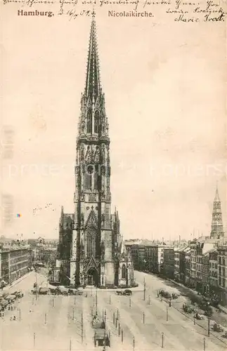 AK / Ansichtskarte Hamburg Nicolaikirche Aussenansicht Hamburg