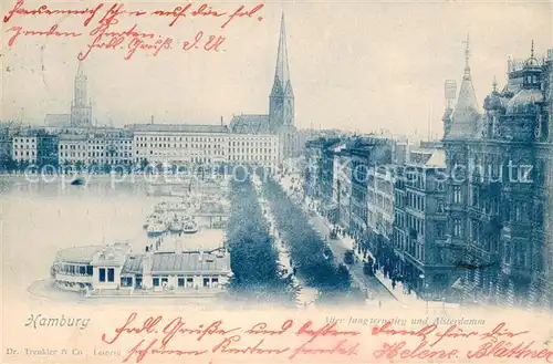 AK / Ansichtskarte Hamburg Alter Jungfernstieg u. Alsterdamm Hamburg
