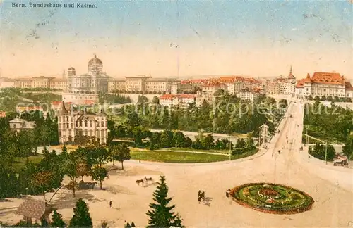 AK / Ansichtskarte Bern_BE Bundeshaus Kasino Kutsche Bern_BE