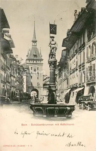 AK / Ansichtskarte Bern_BE Schuetzenbrunnen mit Kaefichbrunnen Bern_BE