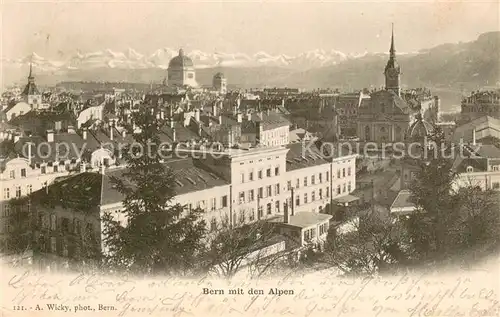 AK / Ansichtskarte Bern_BE Teilansicht m. Alpen Bern_BE
