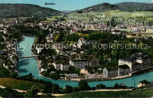 AK / Ansichtskarte Baden__AG Gesamtansicht m. Rhein 