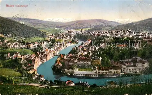 AK / Ansichtskarte Baden__AG Gesamtansicht m. Rhein 