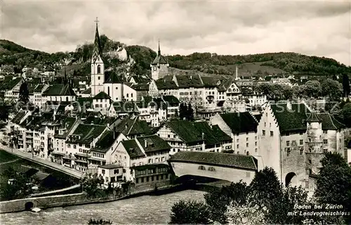 AK / Ansichtskarte Baden__AG Teilansicht m. Landvogteischloss 