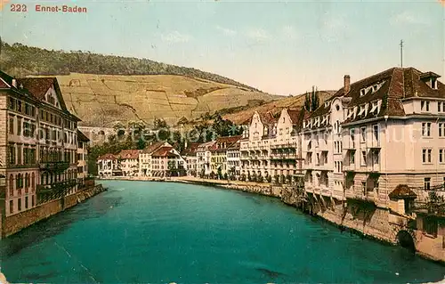 AK / Ansichtskarte Ennet Baden_Ennetbaden_AG Teilansicht Fluss 