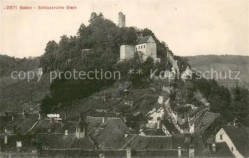 AK / Ansichtskarte Baden__AG Schlossruine Stein 