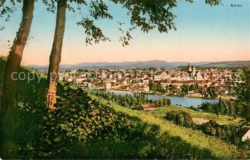 AK / Ansichtskarte Aarau_AG Gesamt m. Aare Aarau_AG