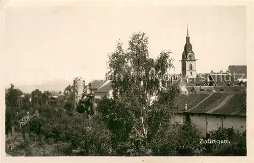 AK / Ansichtskarte Zofingen_AG Teilansicht m. Kirchturm 