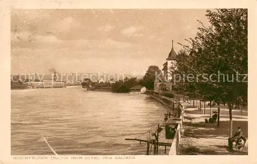 AK / Ansichtskarte Rheinfelden_AG Partie am Rhein naehe Hotel des Salines Rheinfelden AG