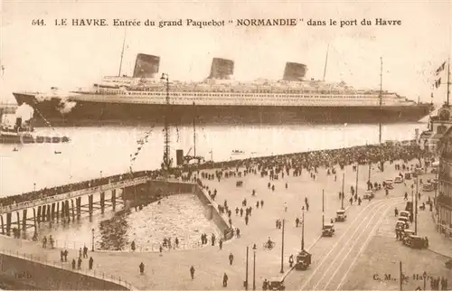 AK / Ansichtskarte Dampfer_Oceanliner Le Havre Normandie 
