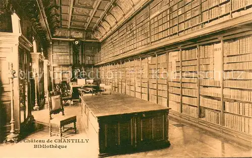 AK / Ansichtskarte Bibliothek_Library Chateau de Chantilly Bibliothek Library