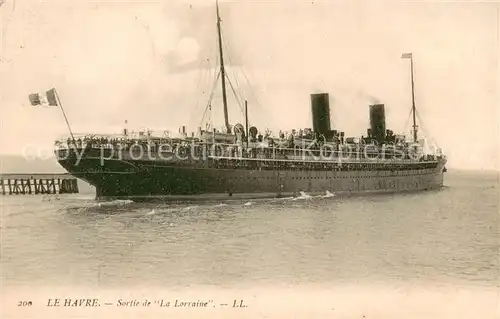 AK / Ansichtskarte Dampfer_Oceanliner Le Havre La Lorraine 