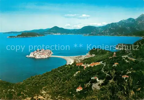AK / Ansichtskarte Sveti_Stefan_Montenegro Panorama Kuestenort 