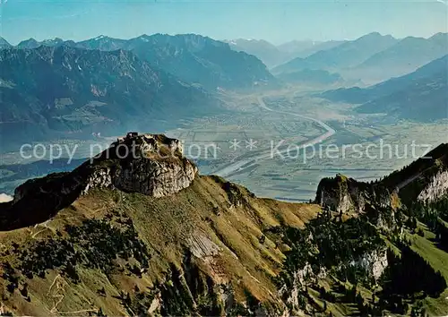 AK / Ansichtskarte Hoher_Kasten_Hohenkasten_1799m_IR Blick ins Rheintal mit Drei Schwestern Falknis Calanda 
