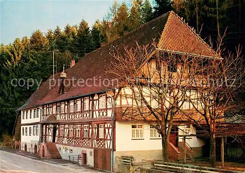 AK / Ansichtskarte Schoenberg_Lahr Passhoehenhotel Geroldseck Herberge zum Loewen Gasthof aelteste Gaststaette Deutschlands Fachwerkhaus 