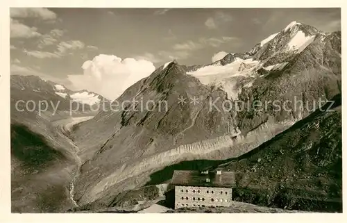 AK / Ansichtskarte oetztal_Tirol Samoar Huette mit Schallgletscher und Mutmalspitze oetztal Tirol