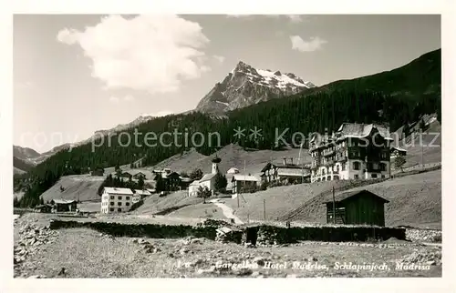 AK / Ansichtskarte Gargellen_Vorarlberg Hotel Madrisa Schlapinjoch Gargellen_Vorarlberg