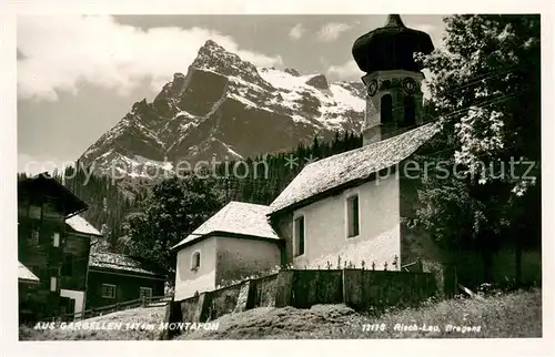 AK / Ansichtskarte Gargellen_Vorarlberg Ortspartie mit Kirche Gargellen_Vorarlberg