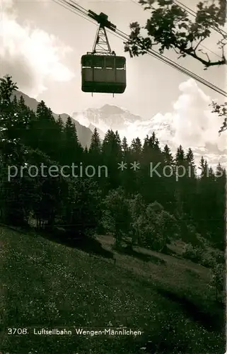 AK / Ansichtskarte Wengen__BE Luftseilbahn Wengen Maennlichen 