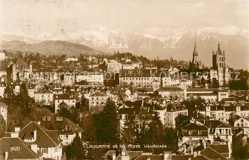 AK / Ansichtskarte Lausanne_VD et les Alpes Vaudoises Lausanne VD
