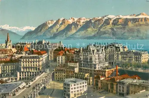 AK / Ansichtskarte Lausanne_VD Grand Pont et Alpes de Savoie Lausanne VD