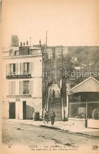 AK / Ansichtskarte Laon_02_Aisne Les Escalieres de la Gare  