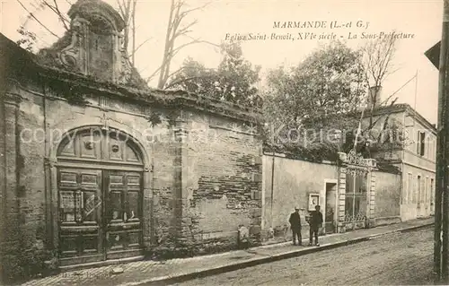 AK / Ansichtskarte Marmande Eglise Saint Benoit La Sous Prefecture Marmande